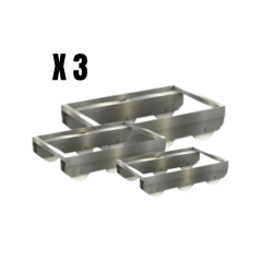 LOT DE 3 Roule-bac inox...